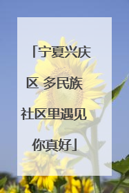 宁夏兴庆区 多民族社区里遇见你真好